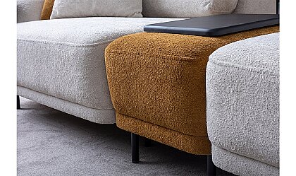 Medusa Home Mobilya - Poodle Sehpalı Üçlü Koltuk