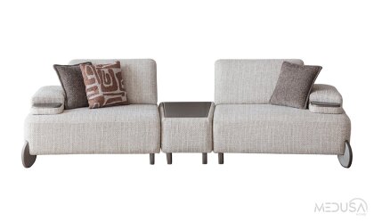 Medusa Home Mobilya - Porti Sehpalı Üçlü Koltuk