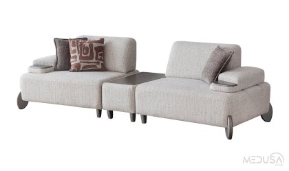 Medusa Home Mobilya - Porti Sehpalı Üçlü Koltuk