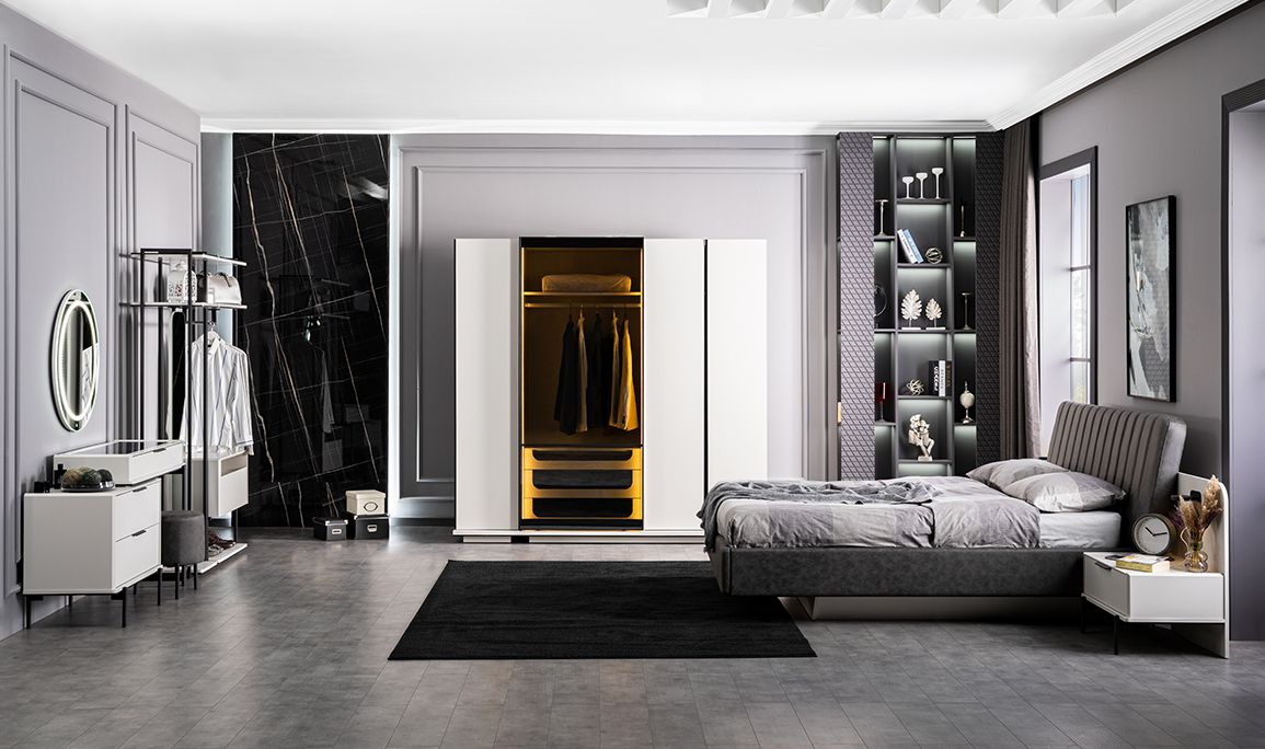 Medusa Home Mobilya - Portre 4 Kapılı Yatak Odası