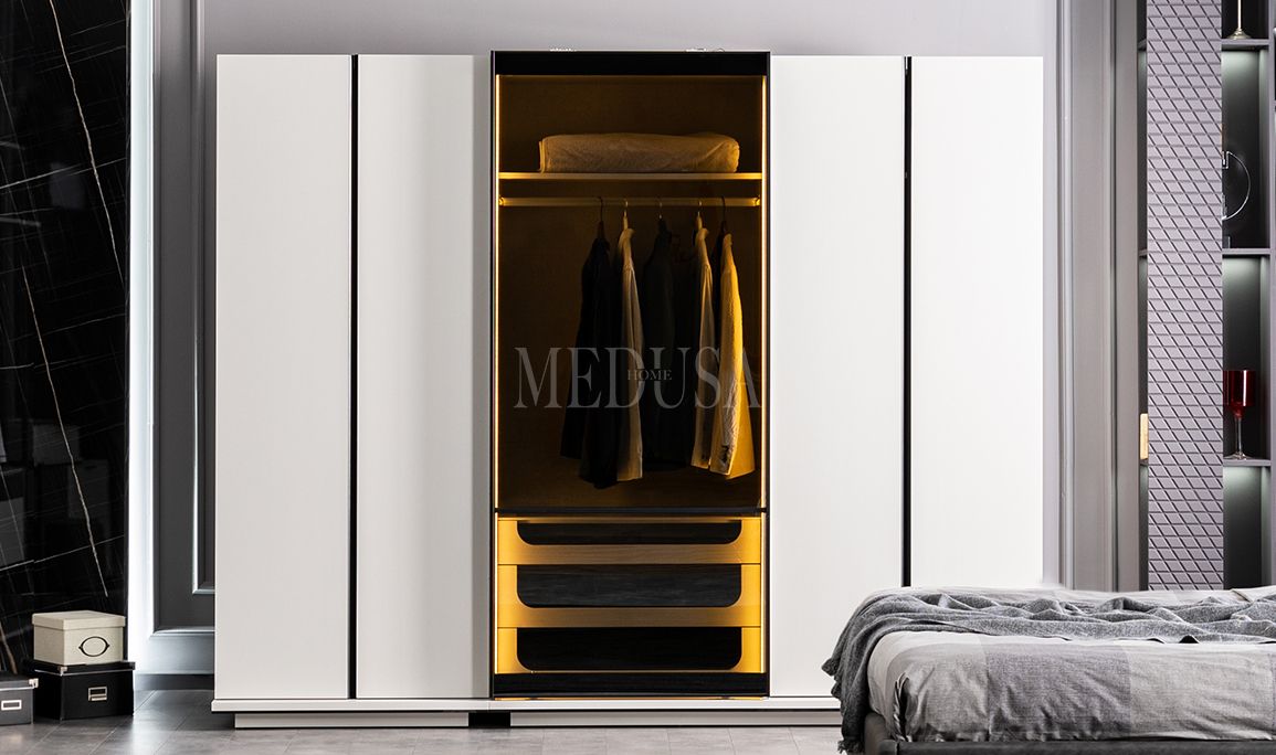 Medusa Home Mobilya - Portre 5 Kapılı Gardırop