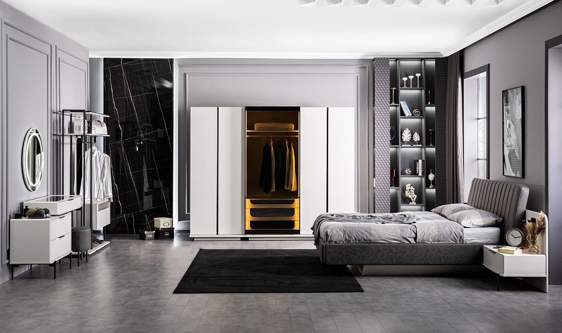 Medusa Home Mobilya - Portre 5 Kapılı Yatak Odası