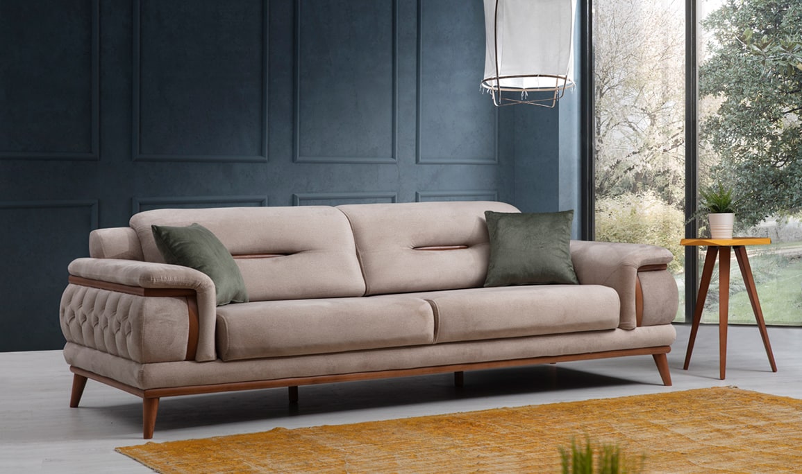 Medusa Home Mobilya - Poyraz Koltuk Takımı Kahve Yeşil