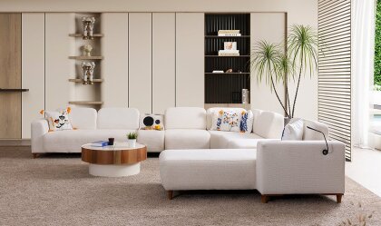 Medusa Home Mobilya - Prago Ses Sistemli Köşe Takımı