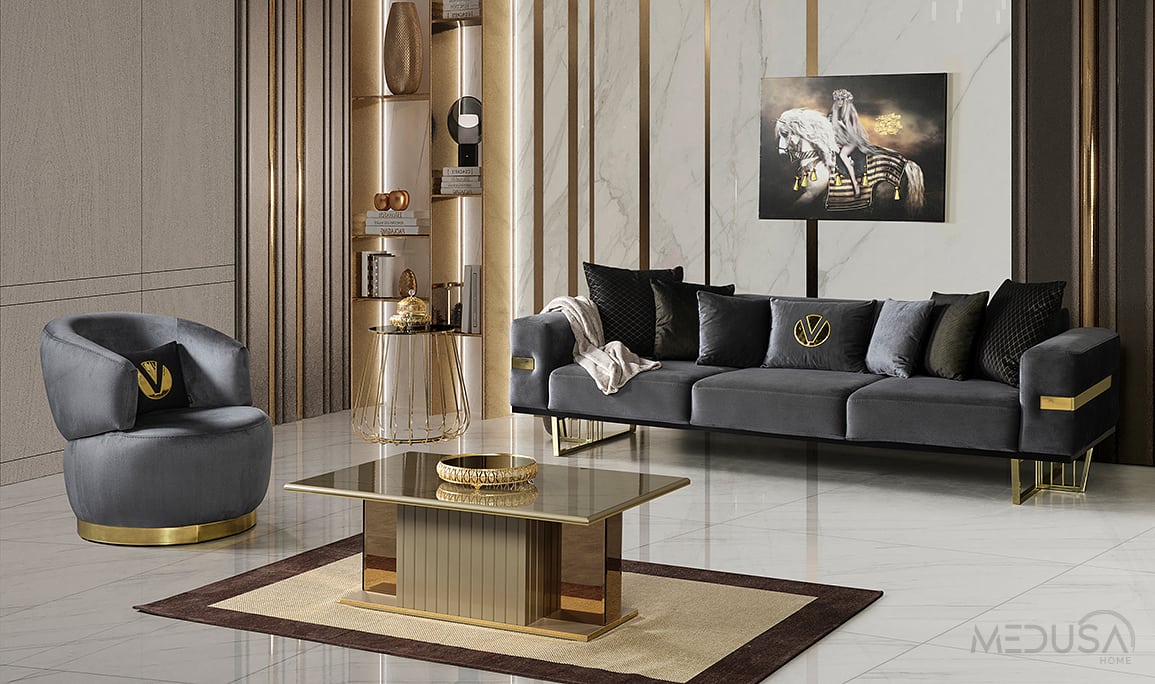 Medusa Home Mobilya - Premier Karamel Koltuk Takımı