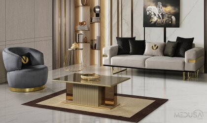 Medusa Home Mobilya - Premier Karamel Koltuk Takımı