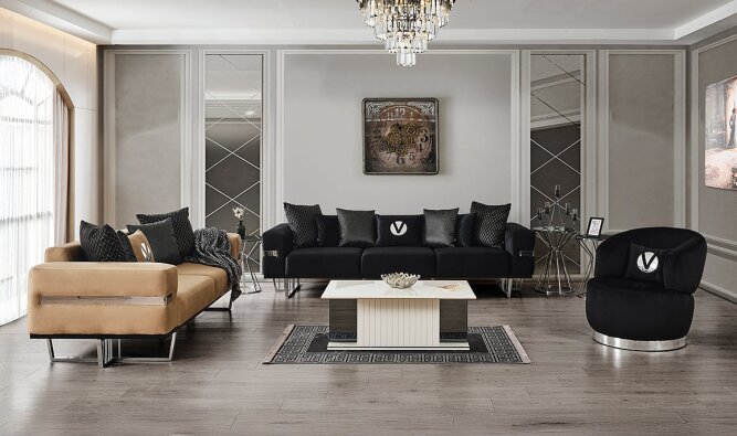 Medusa Home Mobilya - Premier White Koltuk Takımı - Modern Koltuk Takımları