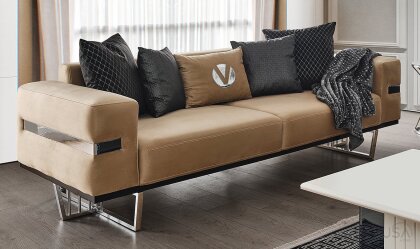 Medusa Home Mobilya - Premier White Üçlü Koltuk