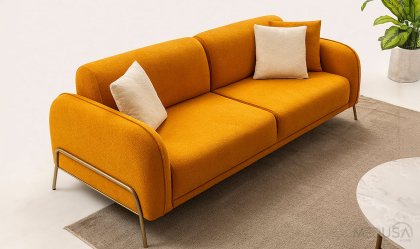 Medusa Home - Pufa Turuncu Üçlü Koltuk Medusa Home - Pufa Turuncu Üçlü Koltuk