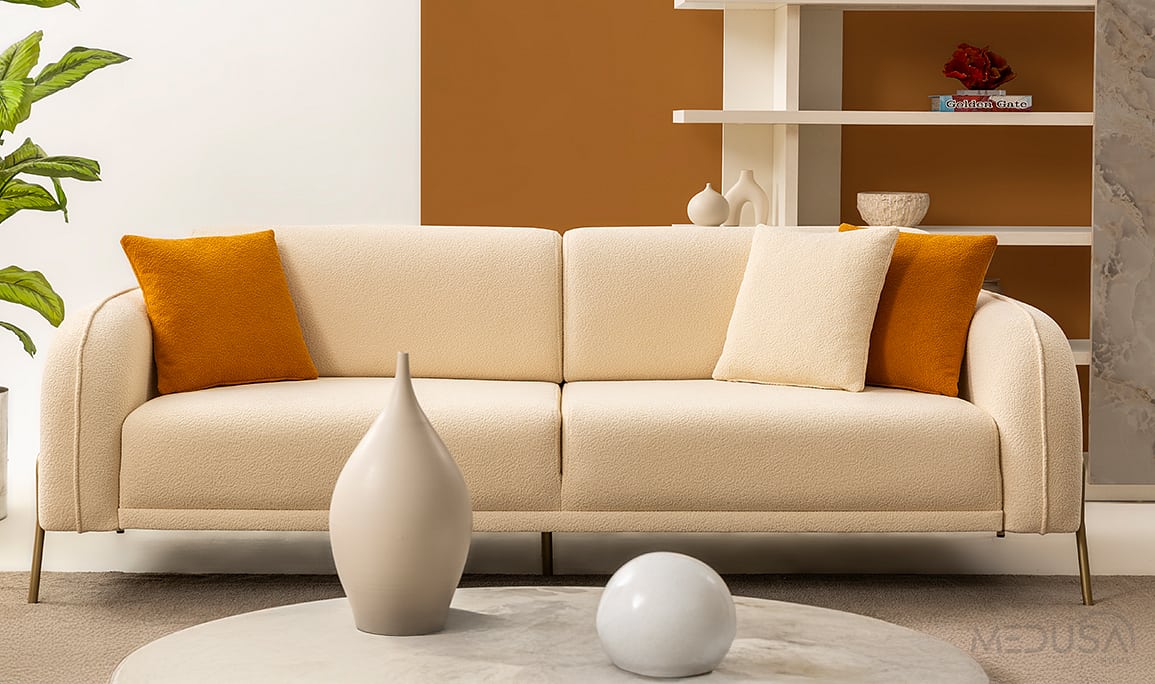 Medusa Home Mobilya - Pufa Üçlü Koltuk