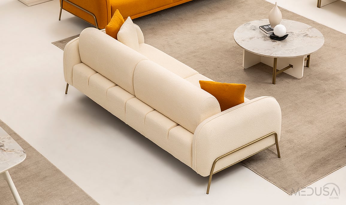 Medusa Home Mobilya - Pufa Üçlü Koltuk