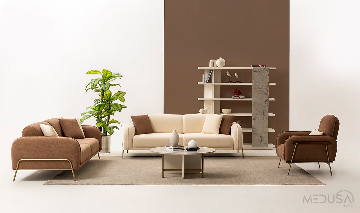 Medusa Home Mobilya - Pufa Umber Koltuk Takımı