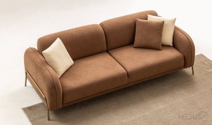 Medusa Home - Pufa Umber Üçlü Koltuk Medusa Home - Pufa Umber Üçlü Koltuk