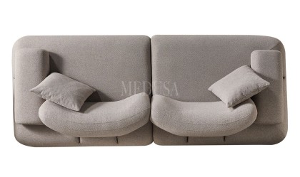Medusa Home Mobilya - Puffy Üçlü Koltuk