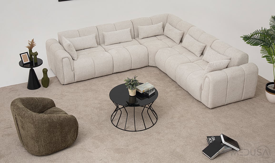 Medusa Home Mobilya - Pufi Plus Köşe Takımı