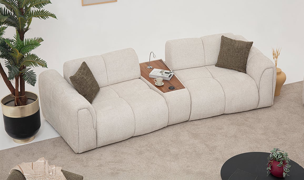 Medusa Home Mobilya - Pufi Plus Üçlü Koltuk