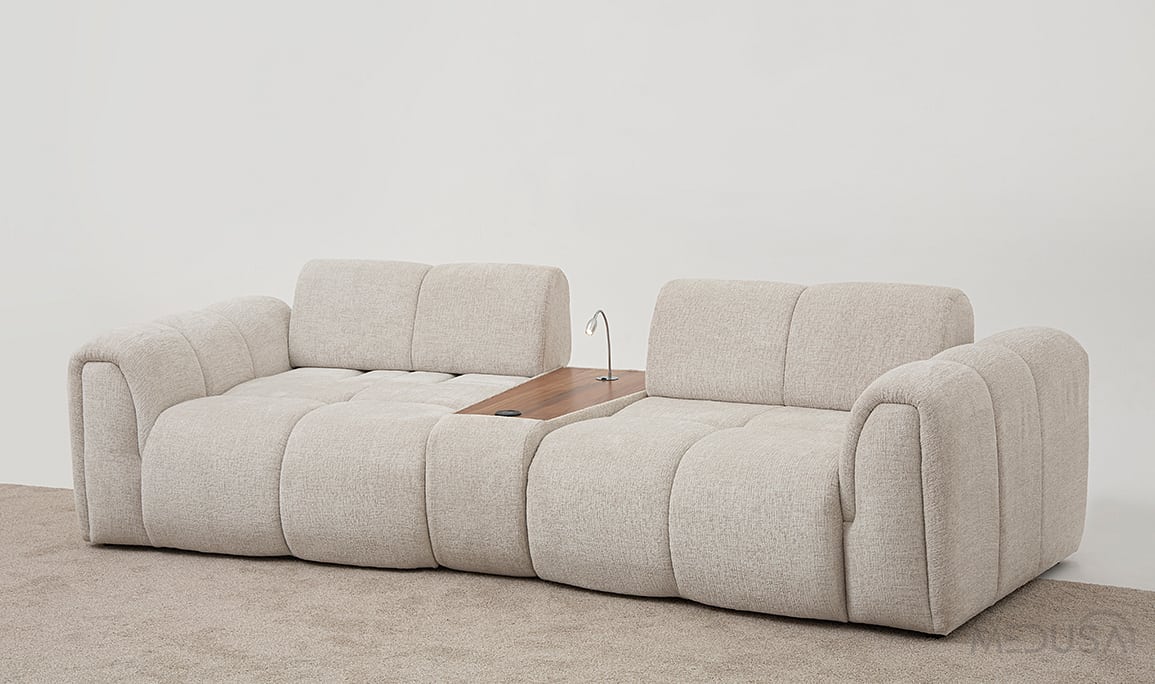 Medusa Home Mobilya - Pufi Plus Üçlü Koltuk