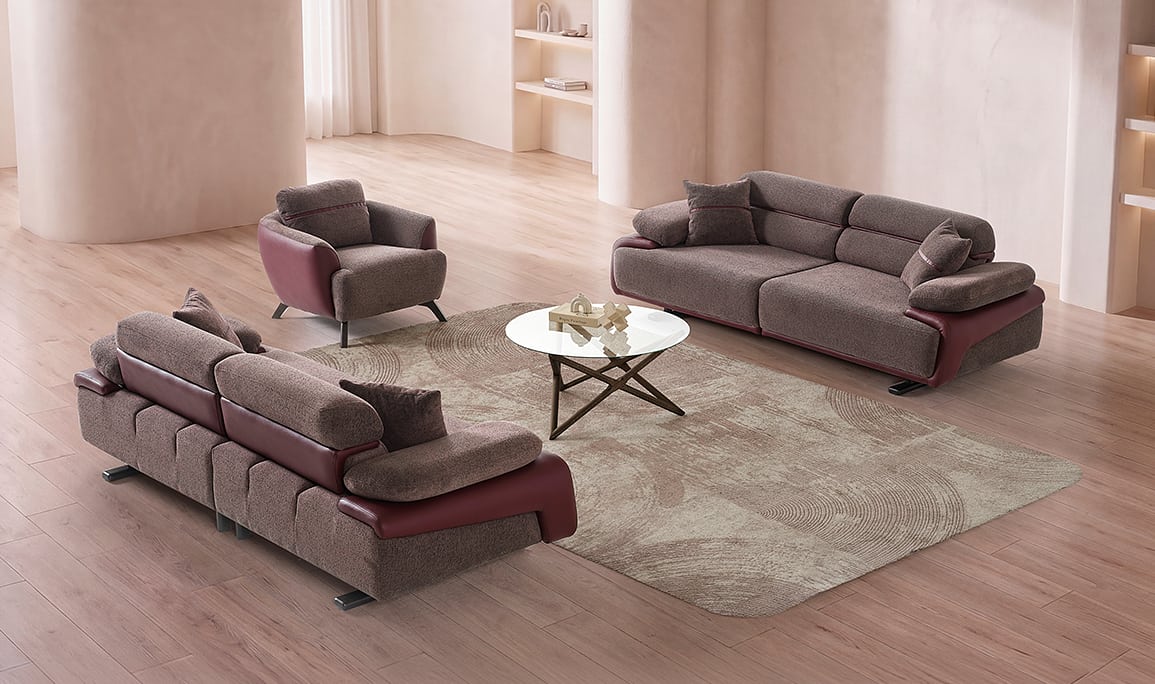 Medusa Home Mobilya - Puma Mürdüm Koltuk Takımı