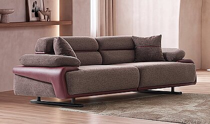 Medusa Home Mobilya - Puma Mürdüm Üçlü Koltuk