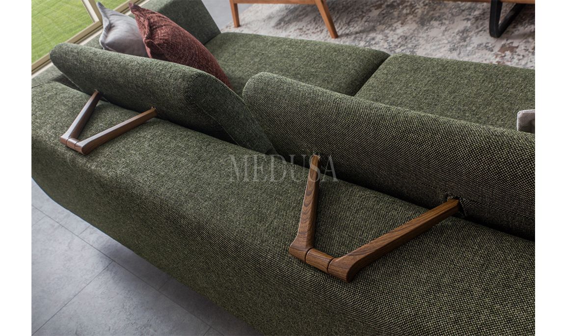 Medusa Home Mobilya - Quarter Üçlü Koltuk Yeşil