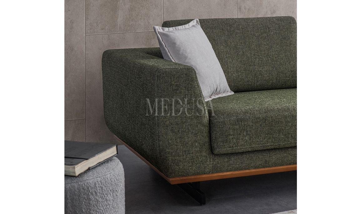 Medusa Home Mobilya - Quarter Üçlü Koltuk Yeşil