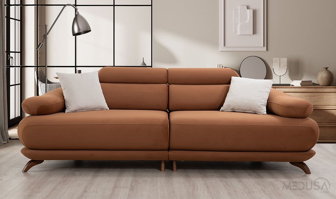 Medusa Home Mobilya - Ramess Tarçın Üçlü Koltuk
