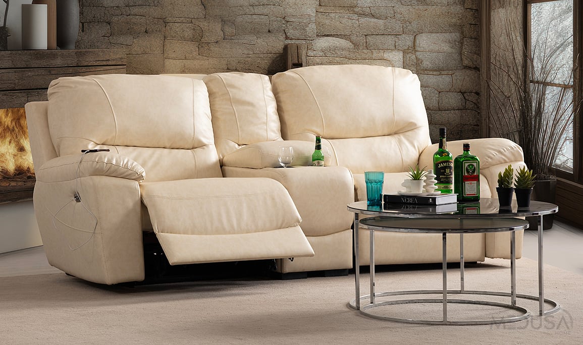 Medusa Home Mobilya - Ravella Motorlu Deri Köşe Takımı