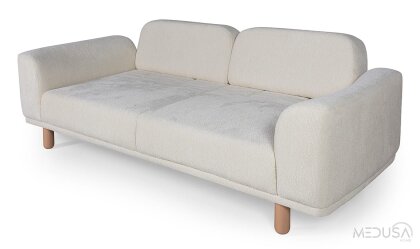 Medusa Home Mobilya - Raven Bohem Beyaz Üçlü Koltuk