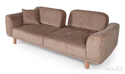 Medusa Home Mobilya - Raven Bohem Kahve Üçlü Koltuk