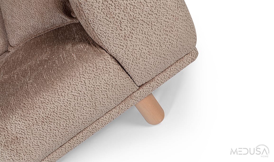 Medusa Home Mobilya - Raven Bohem Kahve Üçlü Koltuk