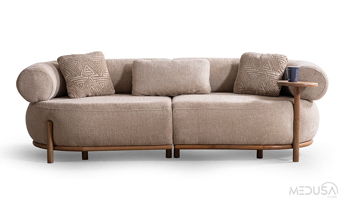 Medusa Home Mobilya - Retro Üçlü Koltuk