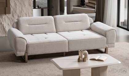 Medusa Home Mobilya - Reve Krem Üçlü Koltuk