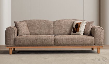 Medusa Home - Revial Kahve Üçlü Koltuk Medusa Home - Revial Kahve Üçlü Koltuk