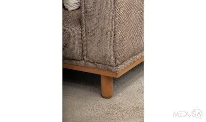 Medusa Home Mobilya - Revial Kahve Üçlü Koltuk