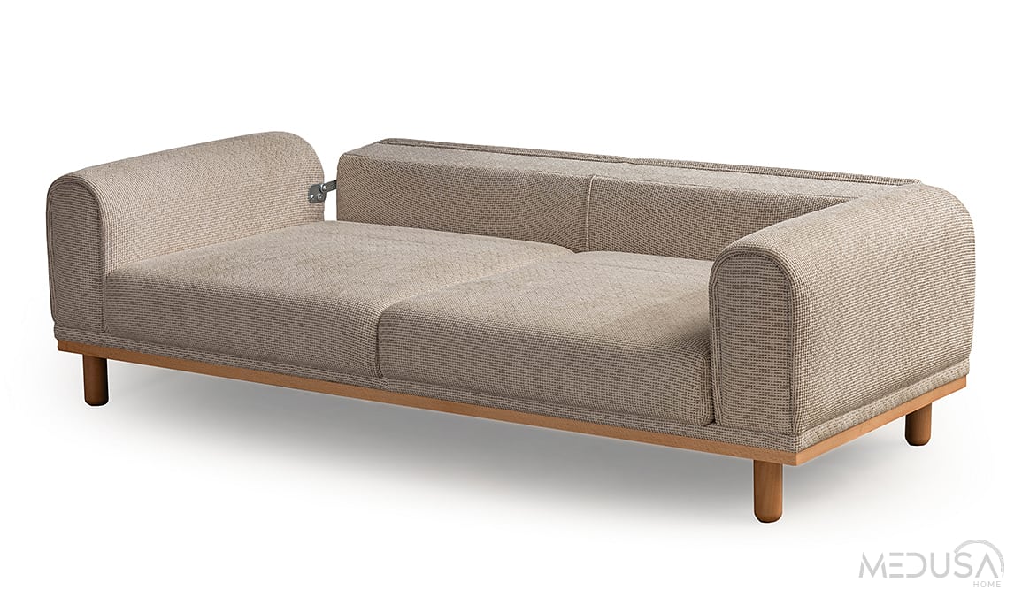 Medusa Home Mobilya - Revial Krem Üçlü Koltuk