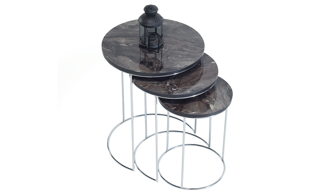 Medusa Home Mobilya - Riga Black Zigon Sehpa