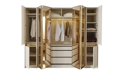 Medusa Home Mobilya - Riox 6 Kapaklı Gardırop 4 Kapı Camlı