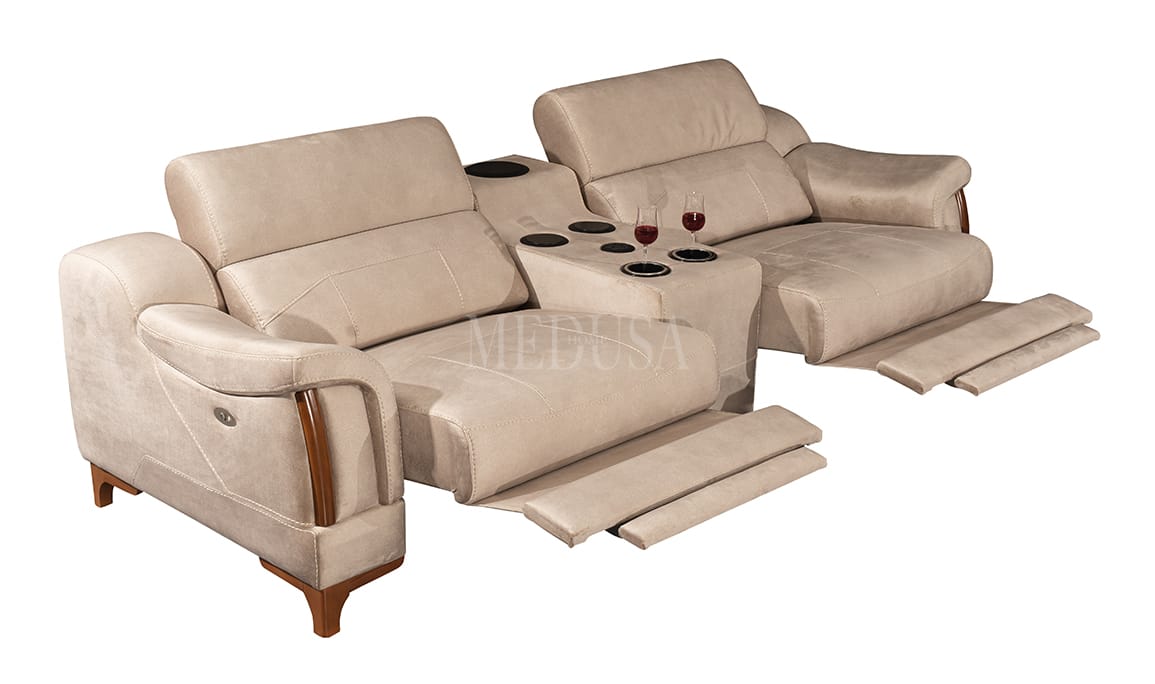 Medusa Home Mobilya - Rio Evo Tv Modlu Üçlü Koltuk