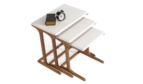 Medusa Home Mobilya - Rio White Zigon Sehpa