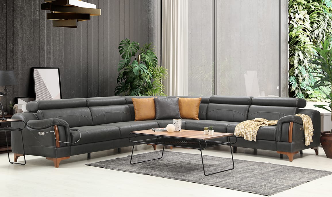 Medusa Home Mobilya - Rio Zen Motorlu Köşe Takımı