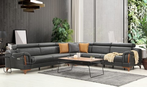 Medusa Home Mobilya - Rio Zen Motorlu Köşe Takımı
