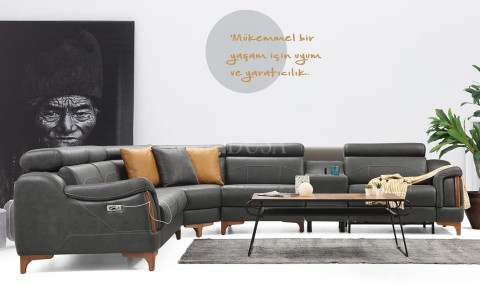 Medusa Home Mobilya - Rio Zen Motorlu Köşe Takımı