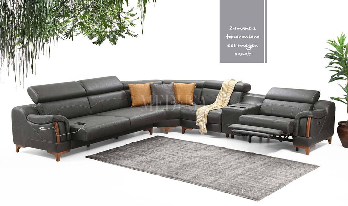 Medusa Home Mobilya - Rio Zen Motorlu Köşe Takımı