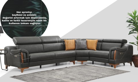 Medusa Home Mobilya - Rio Zen Motorlu Köşe Takımı