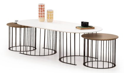 Medusa Home Mobilya - Ripa Pirinç Orta Sehpa