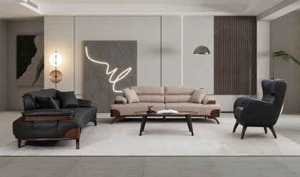 Medusa Home Mobilya - Rivo Brun Koltuk Takımı