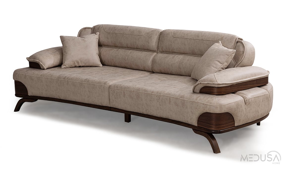 Medusa Home Mobilya - Rivo Kahve Üçlü Koltuk