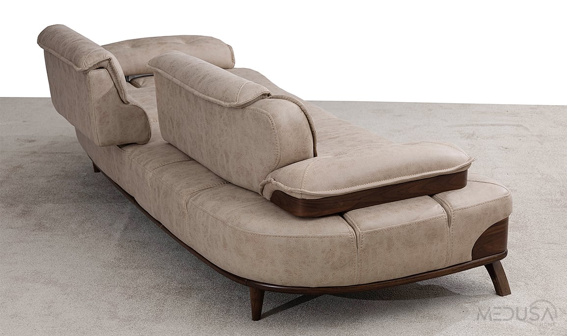 Medusa Home Mobilya - Rivo Kahve Üçlü Koltuk