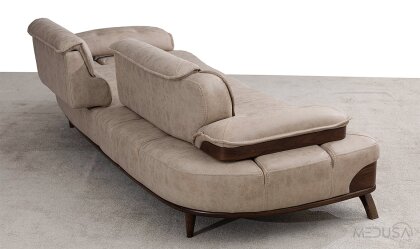 Medusa Home Mobilya - Rivo Kahve Üçlü Koltuk