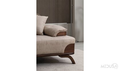 Medusa Home Mobilya - Rivo Kahve Üçlü Koltuk